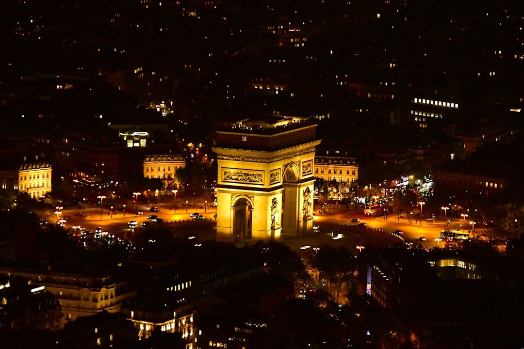 paris eiffel tower night